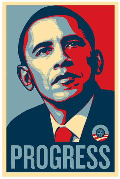 progress poster of Obama