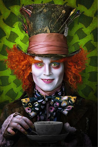 Johnny Depp as Mad Hatter from "Alice in Wonderland" by Tim Burton